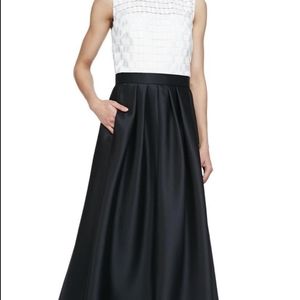 Carmen Marc Valvo Collection Black and White Ball Gown Dress size 8